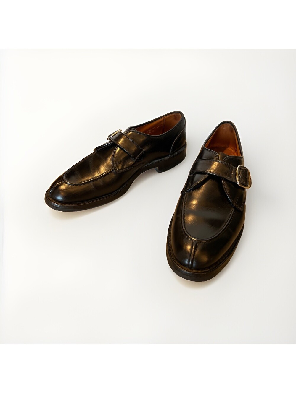 ALLEN EDMONDS CORNELL BLACK MONK STRAP VIBRAM SOLES 10B VGC